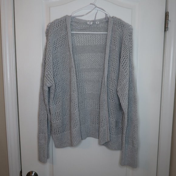 GAP for Good Womans XXL Grey Open Knit Cardigan - Picture 1 of 5